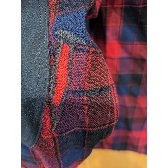 Vintage Pendleton Plaid Virgin Wool  Shirt Men’s Size Med. SM.  Thrashed Repairs - Picture 7 of 8